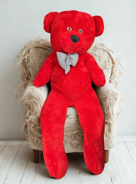 130 Cm Papyonlu Büyük Ayıcık Kirmizi