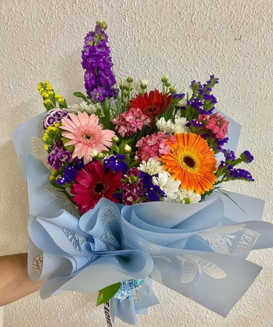 Lavanta Ve Gerbera Buketi