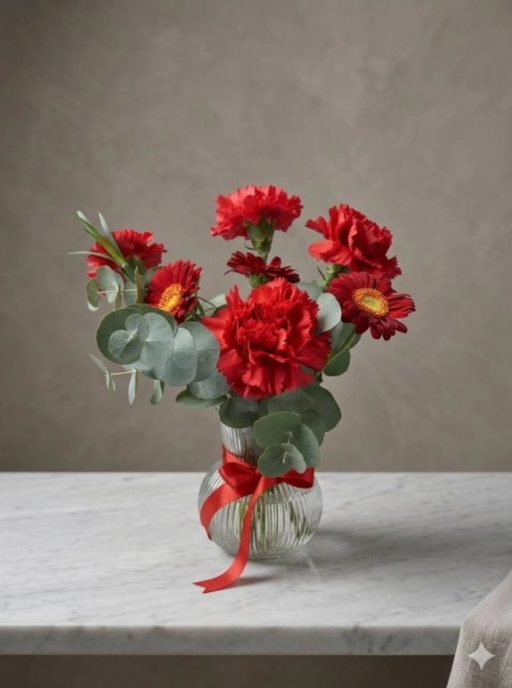 Vazoda Karanfi̇l Gelbera