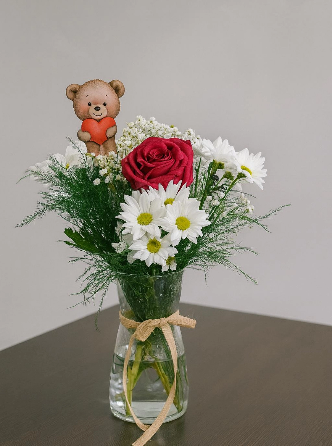 Vazoda Papatya Gül Aranjmani